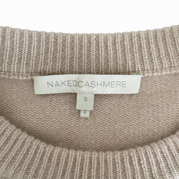 Naked Cashmere Kaia Sweater S Pink Beige 100% Cashmere Crewneck Pullover - Picture 4 of 7